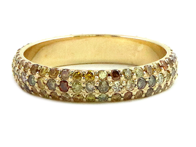 Zlatý dámský prsten 585/1000 s diamanty